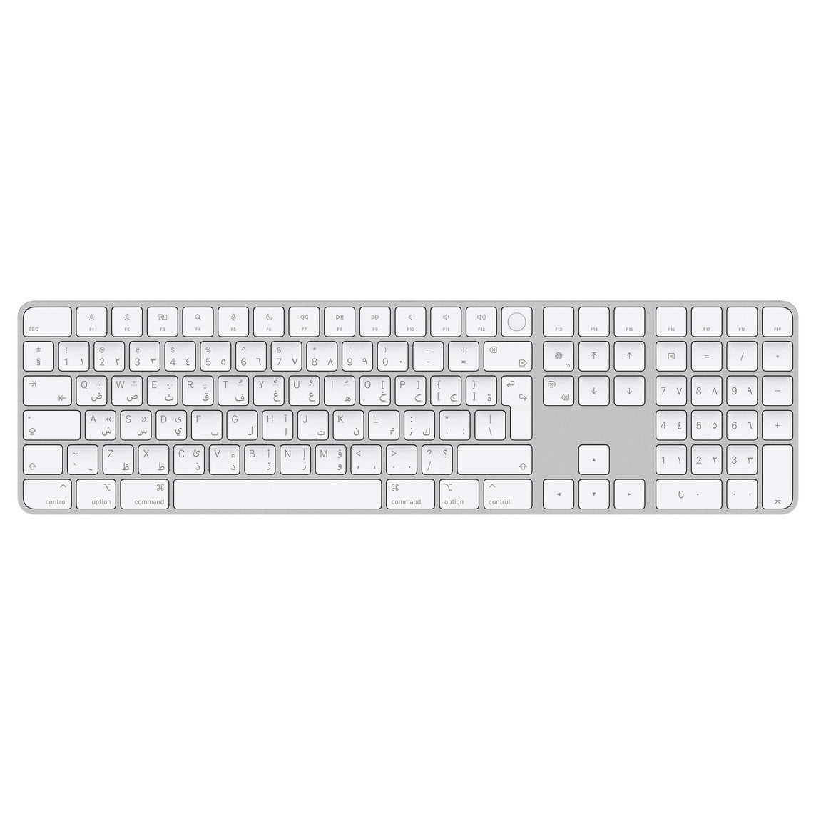 MK2C3AB/A/Apple Magic Keyboard with Touch ID and Numeric Keypad for Mac computers with Apple silicon White / Device / -