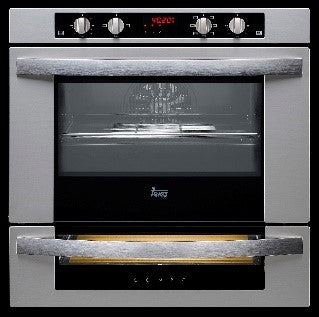 HA 45.15 / Teka Double oven 60cm 71Ltr Steel , Multifunction oven , 5 Cooking functions , HydroClean 410L / A++