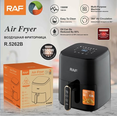 R.5362B / RAF Air Fryer 4.8L , 1500W , Black 4.8 L / BLACK