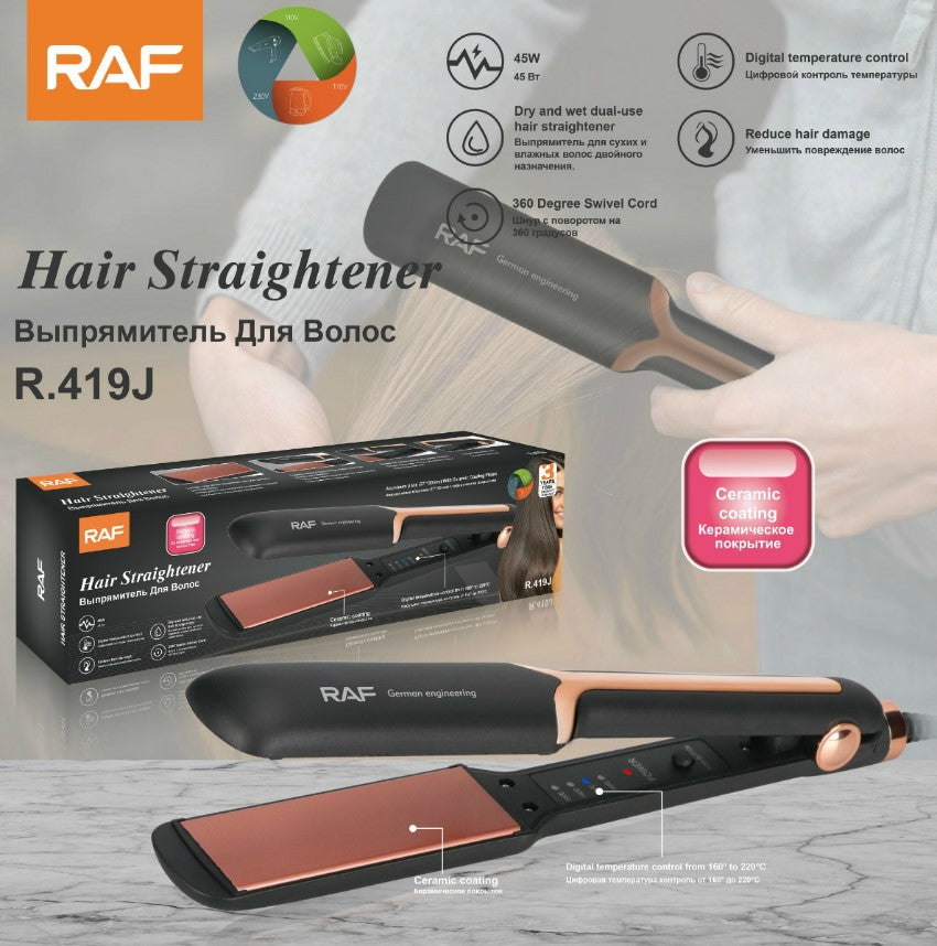 R.419J / RAF Hair Straightener Straightener / 230 c / BLACK