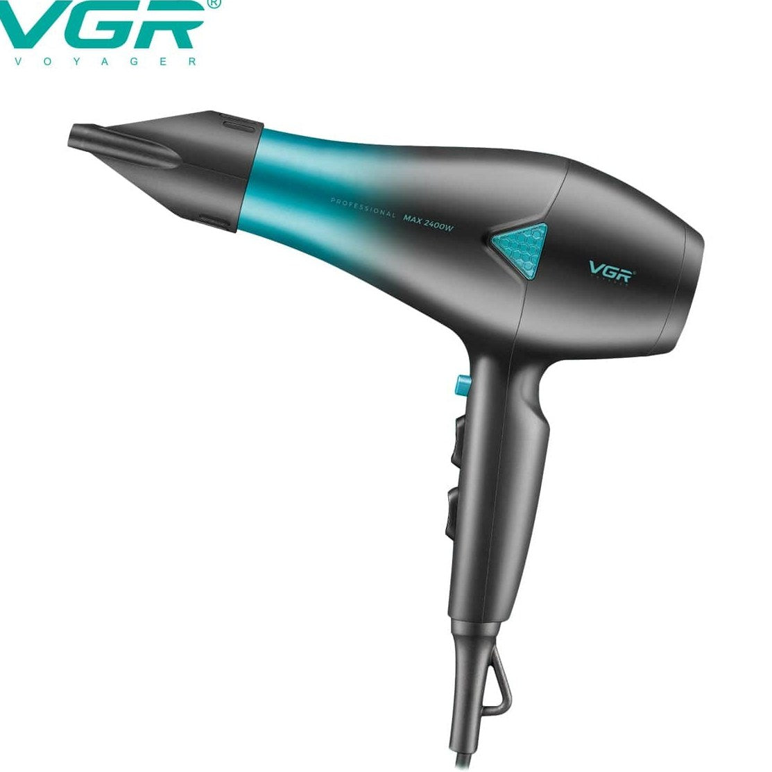 V-455 / VGR Hair dryer 2400watt AC Motor with Overheating Protection hair Dryer / 2400 watt / BLACK