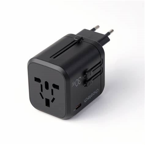 PS5008/Chotech GaN PD30W 3A+C Travel Travel Wall Charger CHARGER / Black / N/A