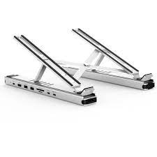 HUB-M43-SL/Choetech 7in1 adapter with foldable laptop Stand,silver Adapter / Silver / N/A