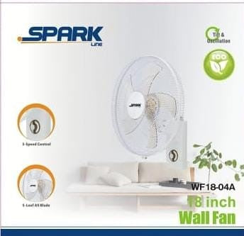 WF18-04A / spark line Wall Fan 18''  65w BLACK / WALL