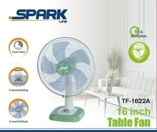 TF1622A / spark line Table Fan 16'' 45w WHITE / TABLE
