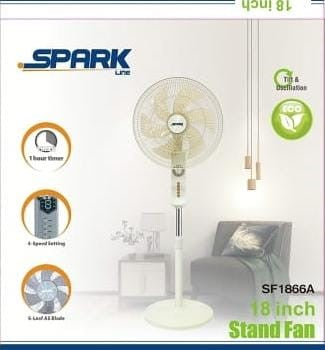 SF1866A / spark line  Stand  Fan18'' 70w WHITE / STAND
