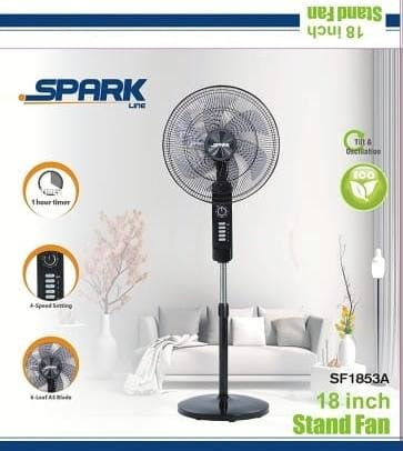 SF1853A / spark line Stand  Fan 18'' 70w WHITE / STAND