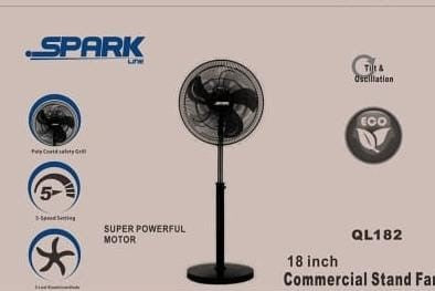 QL182 / spark line Stand Fan  120w WHITE / STAND