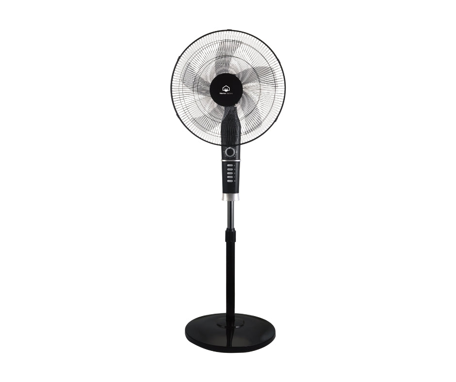 HSF-1829 / Home Electric Stand Fan 18inch , 65W ,BLACK, Super Strong And Wide Wind , 4 speed wind ch BLACK / STAND
