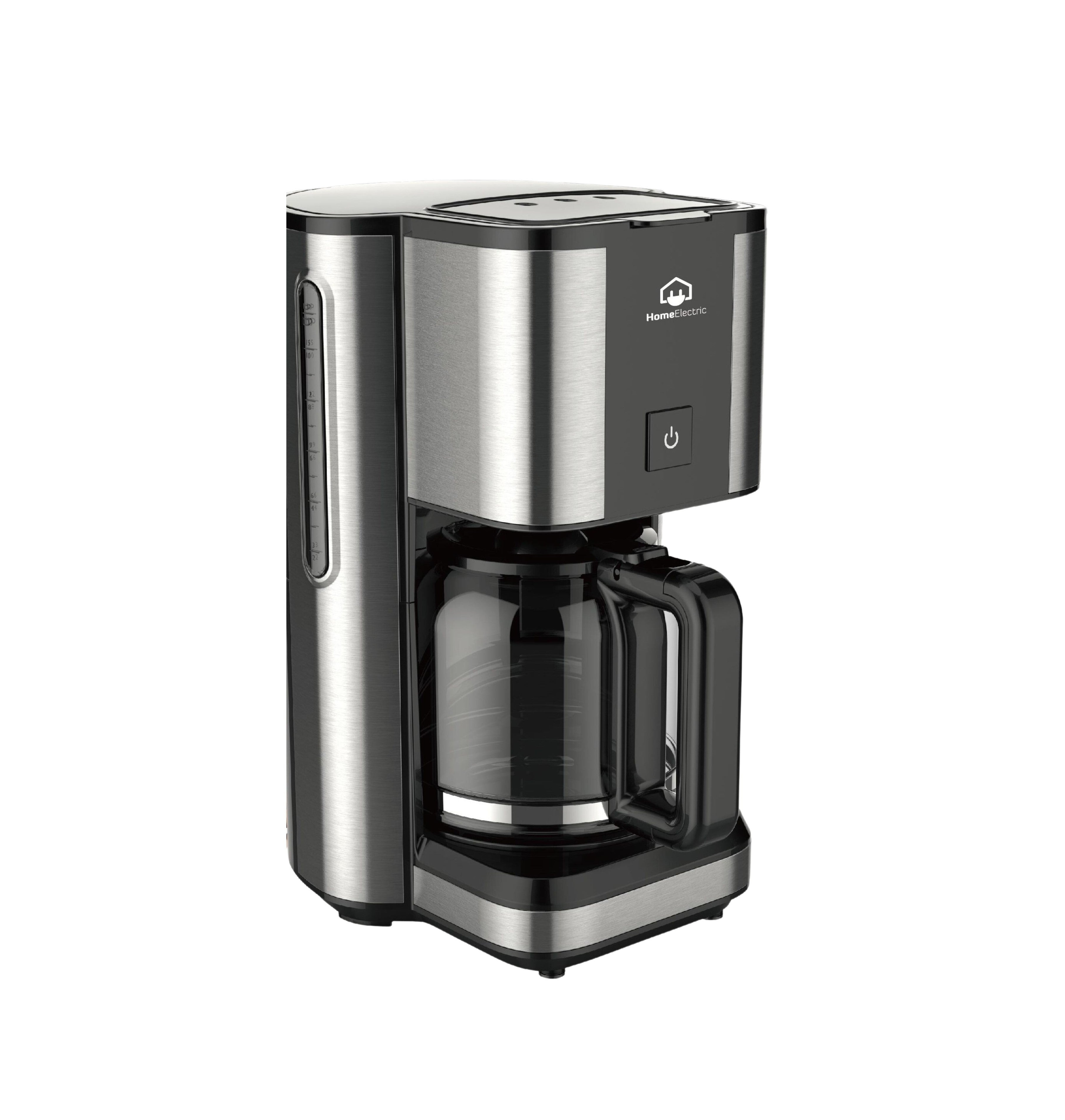 HK-509 / Home electric American coffee machine, 900W ,Black & silver,  stainless steel, 1.2L (10-12) 1.2 L / ,Black & silver