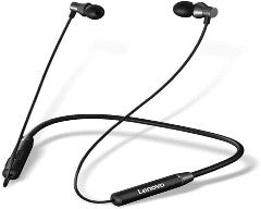 "H201/LENOVO Wireless Sports Neckband Headset Bluetooth 5.0 Long Battery Life Magnetic Absorption An Headset / Black / Bluetooth