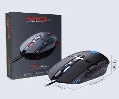 T90/iMICE 8 Buttons USB Wired 7200 DPI Adjustable Backlight Optical Mouse PC Gamer Mice Laptop Games MOUSE / Black / N/A