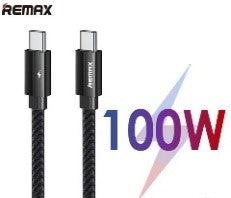 RC-196C/REMAX Colorado Series Braided USB 2.0 Cable USB-C male - USB-C male Black 1m Cable / Black / N/A