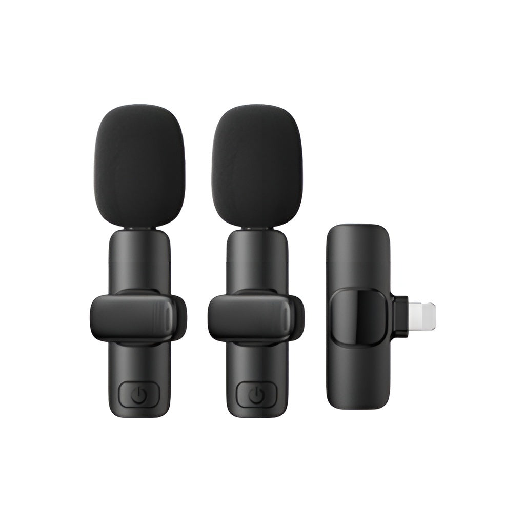 K03 Iph/2-in-1 Wireless Live-Stream Microphone for iphone Microphone / Black / wired