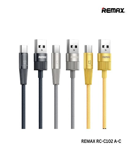 RC-C102/REMAX Infinity Series Zinc Alloy Braided Type-C Fast Charging Data Cable(1.2M)(2.4A)