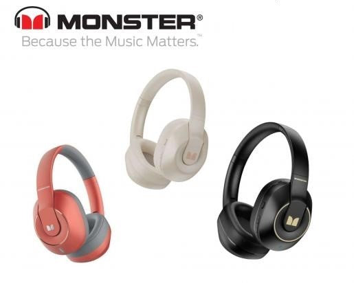 XKH01/MONSTER Wireless Bluetooth 5.3 Headphones 25H Hifi Music Earphones Noise Reduction Earphone / Black / Bluetooth