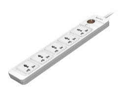 SZE501/HUNTKEY POWER STRIP 5 SOCKETS 5M SOCKETS / Black