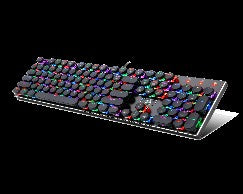 K100/USB LED Backlit Retro Typewriter Mechanical Keyboard -RGB Switch Keyboard / Black / Wired