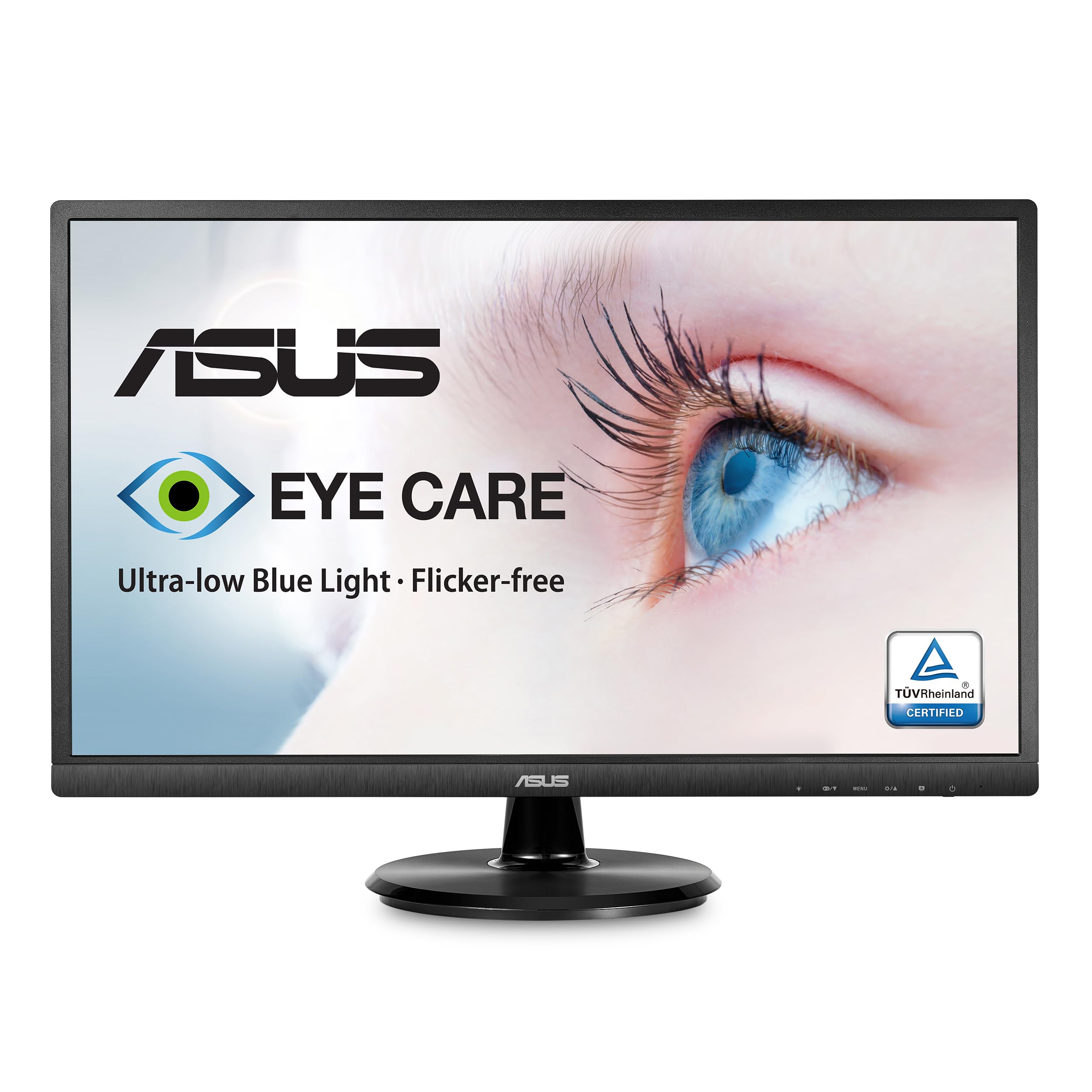 VA249HE/ASUS Eye Care Monitor - 23.8 inch, Full HD, Flicker Free, Blue Light Filter, Anti Glare, HDM Monitor / Black / 23.8 INCHES