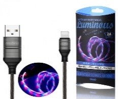 RC-130i/REMAX Luminaus Electroluminescent Data Cable adds a touch of color to charging for Lightnin Cable / Black / N/A