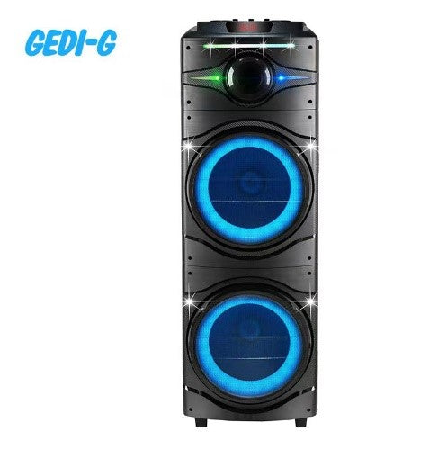 "GD-2016/GEDI-G 12inch* 2 Bluetooth Speaker, Funtion: Bluetooth /USB/ FM/Microphone input,80W, Speaker / Black / Bluetooth