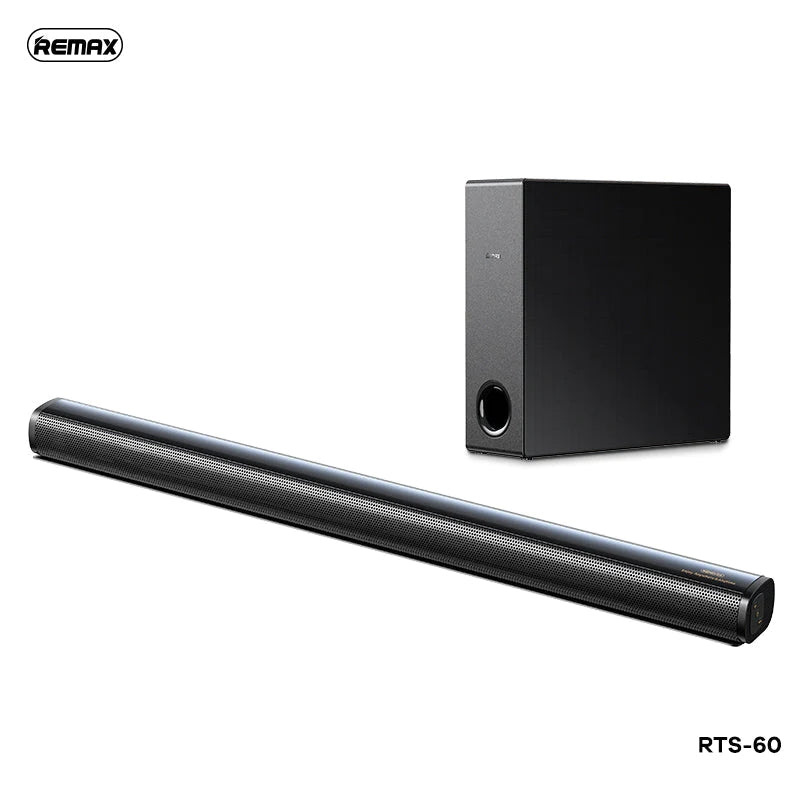 RTS-60/REMAX Airship Series Home Theatre Soundbar, Speaker Power?20W*2+60W, Working Speaker / Black / WIRELESS