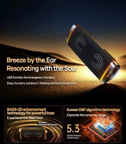 RB-M77/REMAX Party Light Manmong Portable Wireless Speaker With 3D Bass Enhancement Button