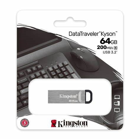 DTKN/64GB/KINGSTONE 64GB USB3.2 Gen 1 DataTraveler Kyson DataTraveler / Black / 64GB