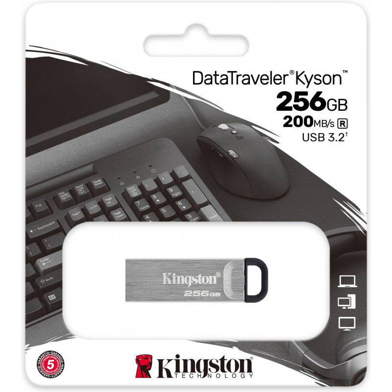 DTKN/256GB/KINGSTONE 256GB USB3.2 Gen 1 DataTraveler Kyson DataTraveler / Black / 256GB