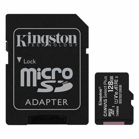 SDCS2/128GB/KINGSTONE 275 - microSD Card CL10 (Commodity)/128GB DataTraveler / Black / 128GB