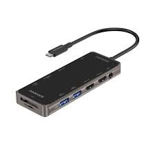 PrimeHub-Pro/Promate PRIMEHUB-PRO.GRY 11-in-1 USB Multi-Port Hub with USB-C Connector USB-C / Black / N/A