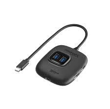 SnapHub-4/Promate ULTRA-FAST USB 10GBPS 3.2 HUB WITH 100W POWER DELIVERY SNAPHUB-4 cabel / Black / N/A