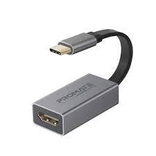 MediaLink-H1/Promate MediaLink-H1 Type-C to HDMI Adapter, Premium High Definition 4K 30Hz Adapter / Black / N/A