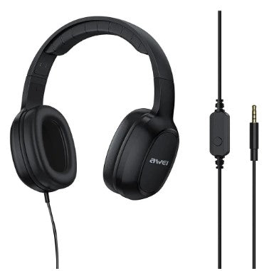 GM-6 / AWEI  3.5mm Wired Headset With Microphone Stereo Sound Headphone Stretchable For PC Computer WITH mic