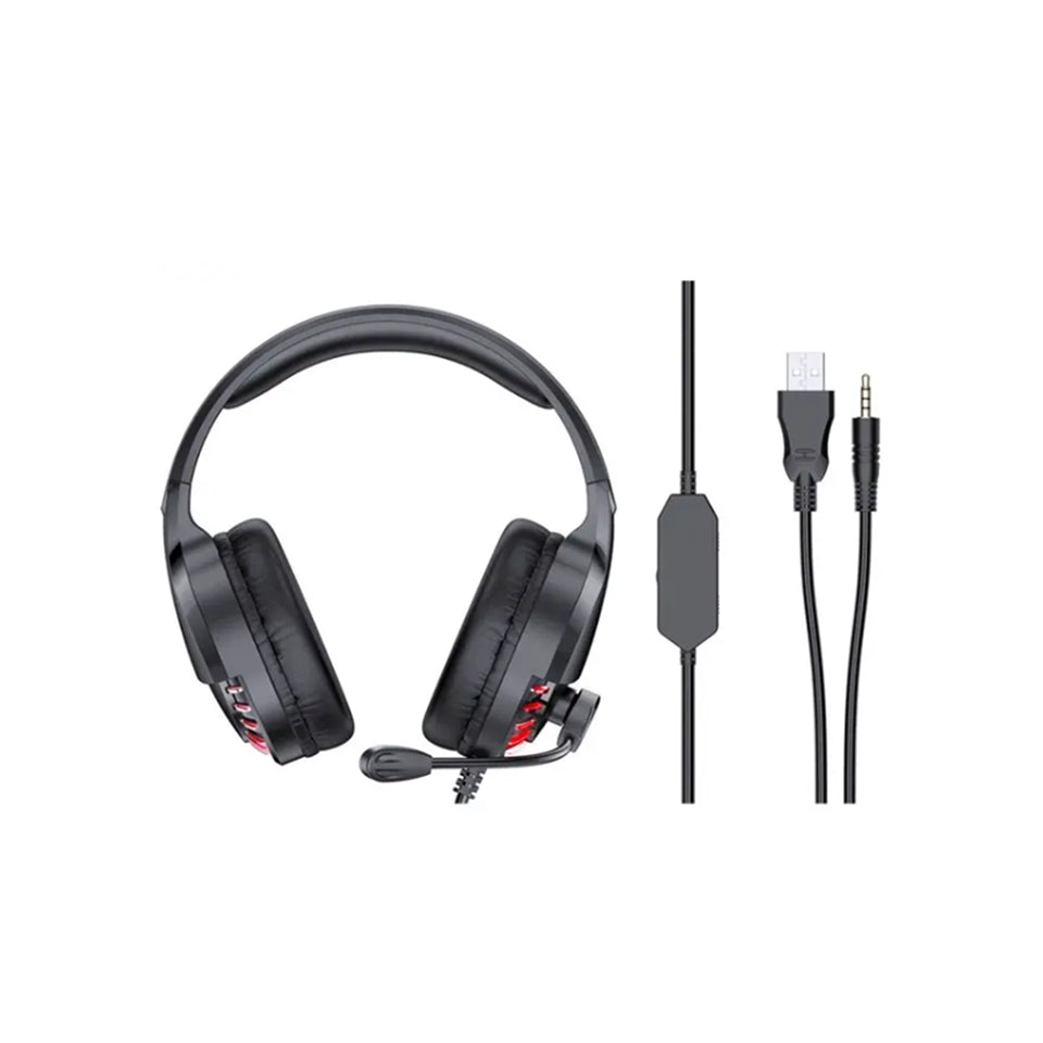 ES-770I / Awei Wired Gaming Headphones 3.5mm Plug Gamer Laptop Headset Surround Sound with Mic for P BLACK