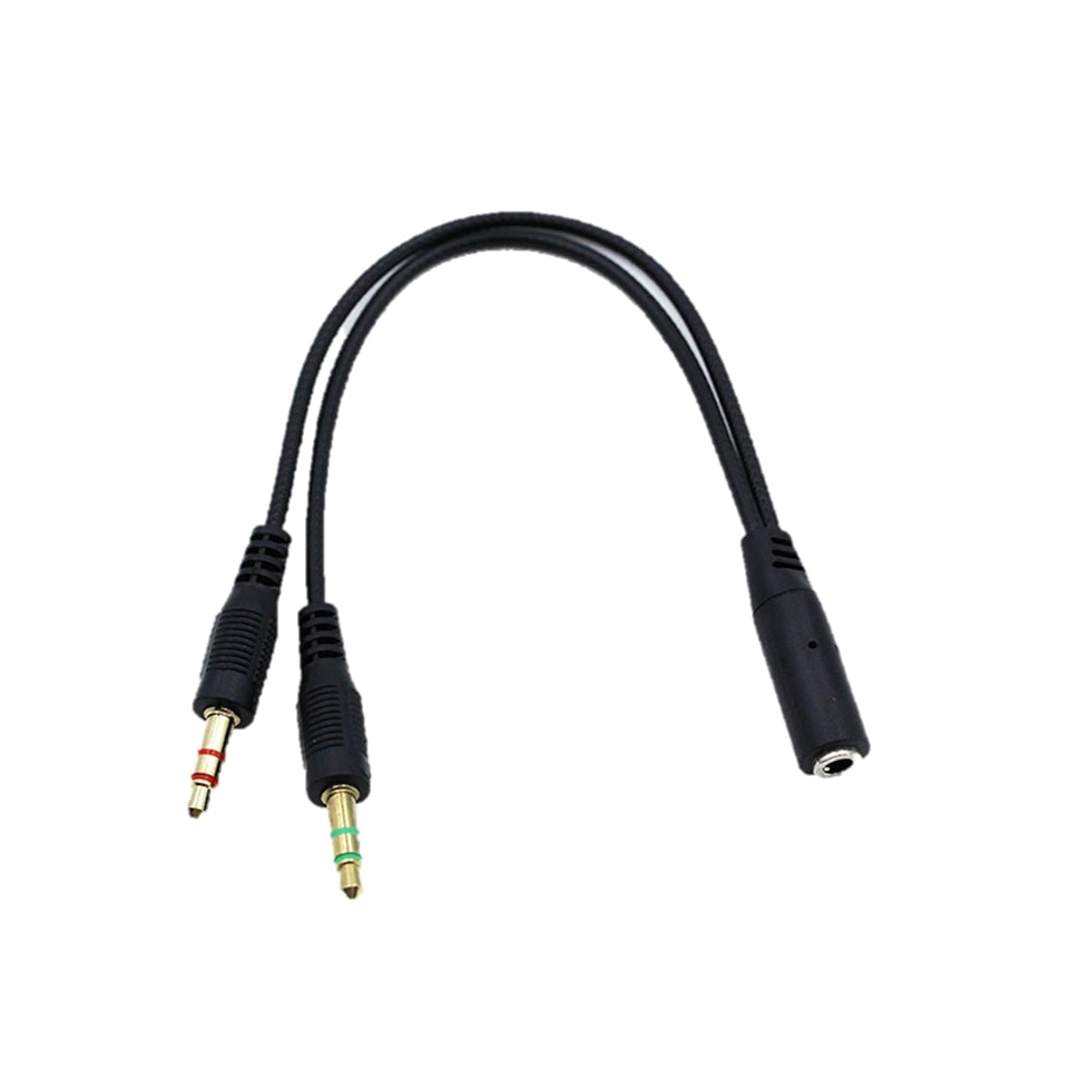 "AUX-002  / Awei AUX-001 3.5mm Female To 2 Male Y Splitter Cable Aux Audio Cable Pc Headphone 2 PORT