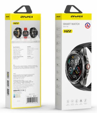 H22 / Awei  400mAh Smart Watch Men 1.39inch 360*360 HD Screen Smartwatch Women Sports Fitness Bracel