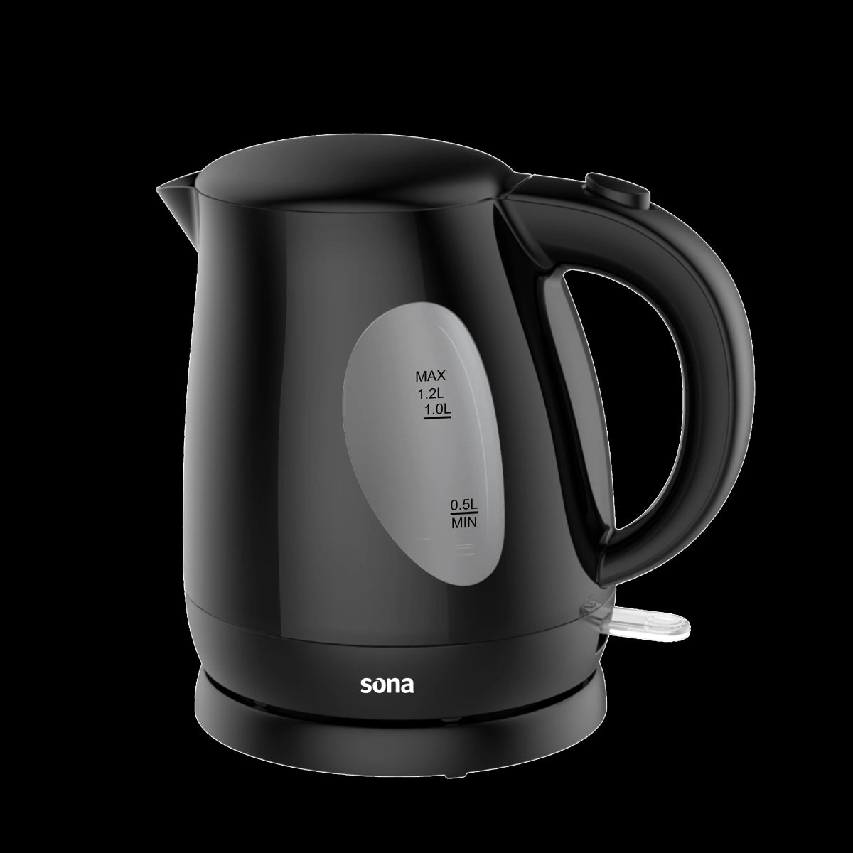 SK 1309 / Sona water Kettle black, 1.2 L, 2200 W, Safety system BLACK / 1.2 L