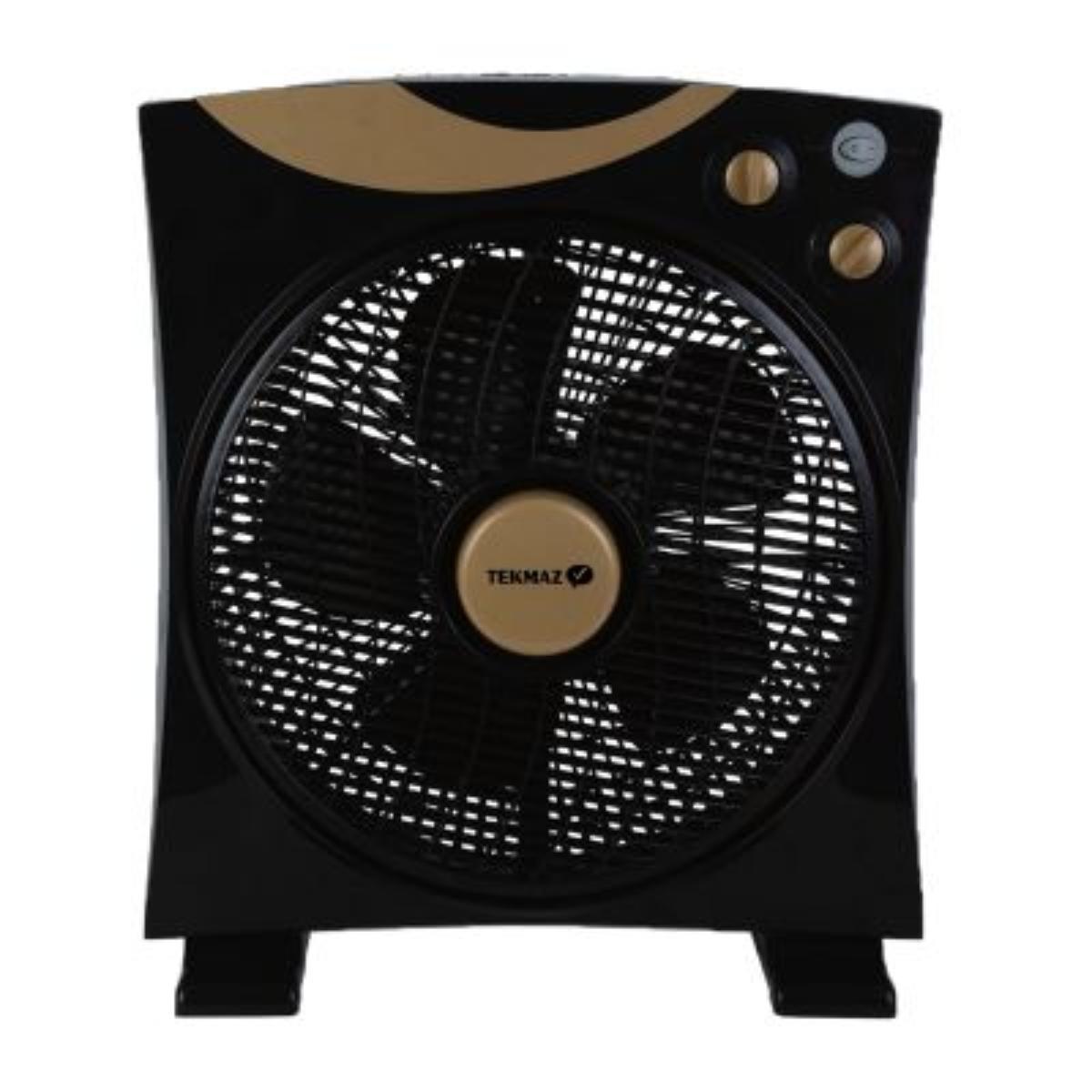 nas-012f/TEKMAZ box fan  12 inch gold and black 