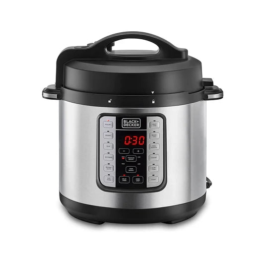 PCP1000-B5/Black + Decker_6L PRESSURE COOKER,Steel 1000 WATTS / 6 L