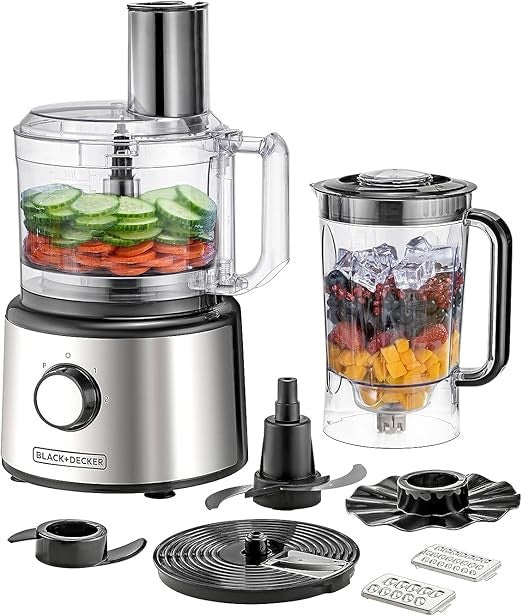 FX760-B5 / Black + Decker 750W Food Processor Silver