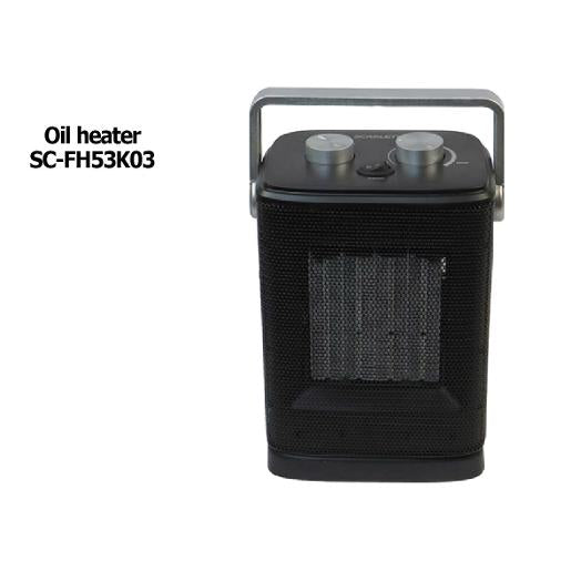 SC-FH53K03/Scarlett Oil heater,1500 W,Ceramic heating element Black SCARLETT / Black