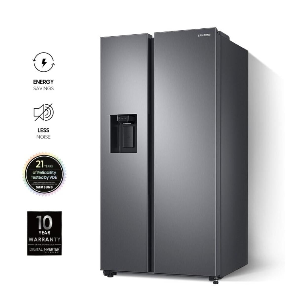RS68A8820S9/LV/samsung REFRIGERATOR SBS Side by Side Refrigerator with SpaceMax Technology, 609 L Mo YES / A+ / 680L
