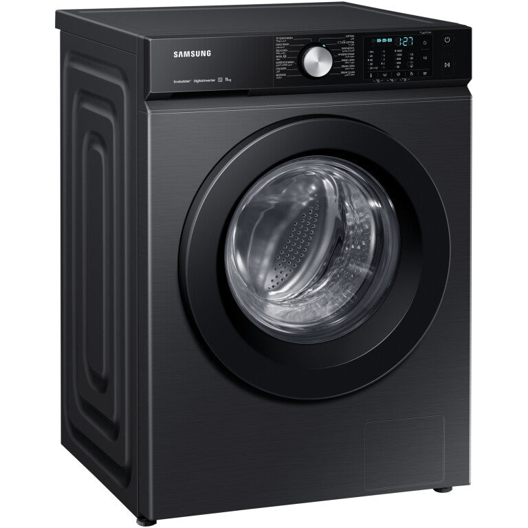 WW11B1A046ABFH/Samsung Washer 11kg Black| Capacity (kg): 11 | No.of Programs: 14 |Child Look: Yes | 11Kg / A+++ / 1400