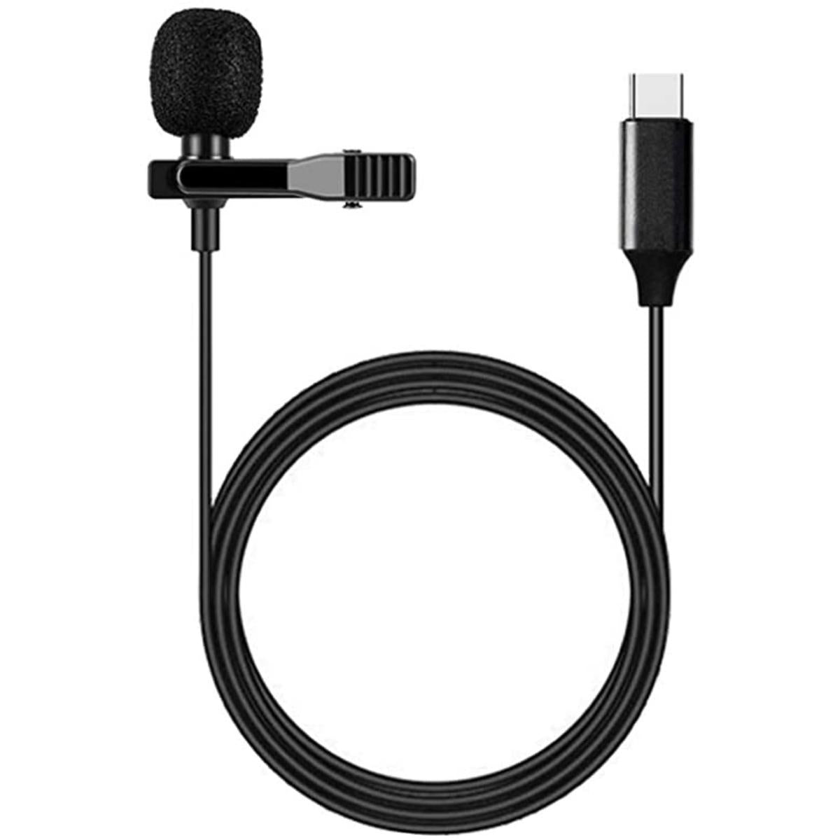 XO-MKF 02/AGTC Lavalier Microphone Type c Microphone / Black / wired