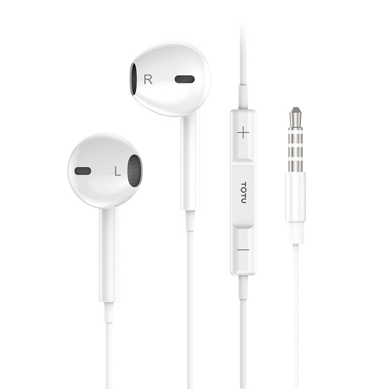 EAUA-012/TOTU 3.5mm white wired earphone Earphone / White / Wired