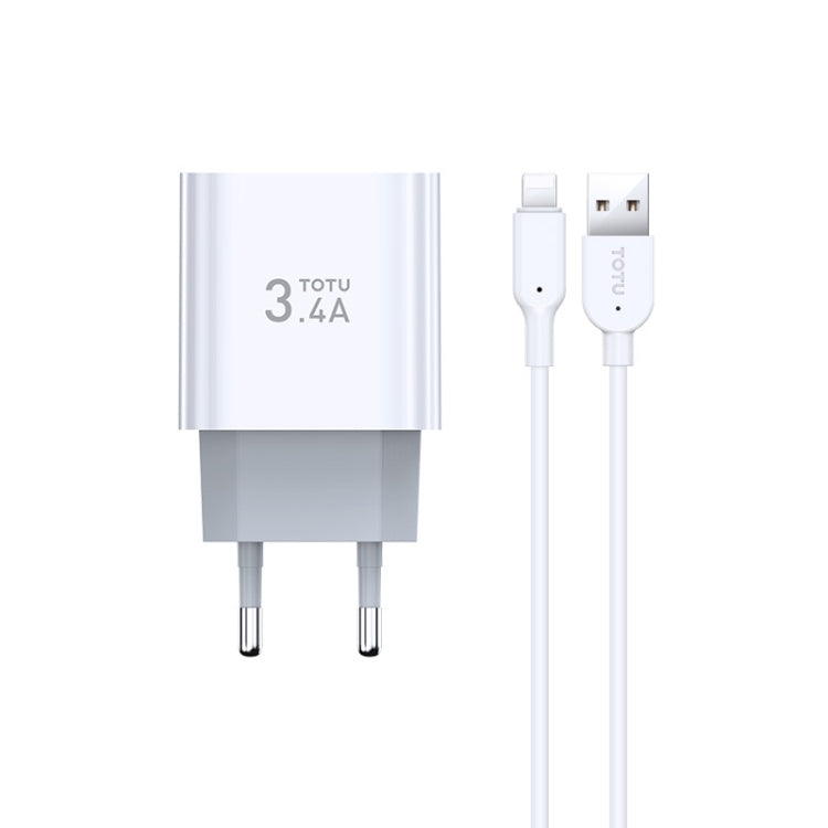 CACA-021/TOTU  3.4A Dual USB Ports (2x USB 2.0 18W) charger / Black / N/A