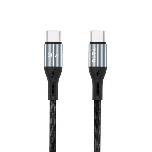BT-016/TOTU-USB-C TO USB-C CABLE (60W) Super Fast Charging Fast Charging / Black / N/A