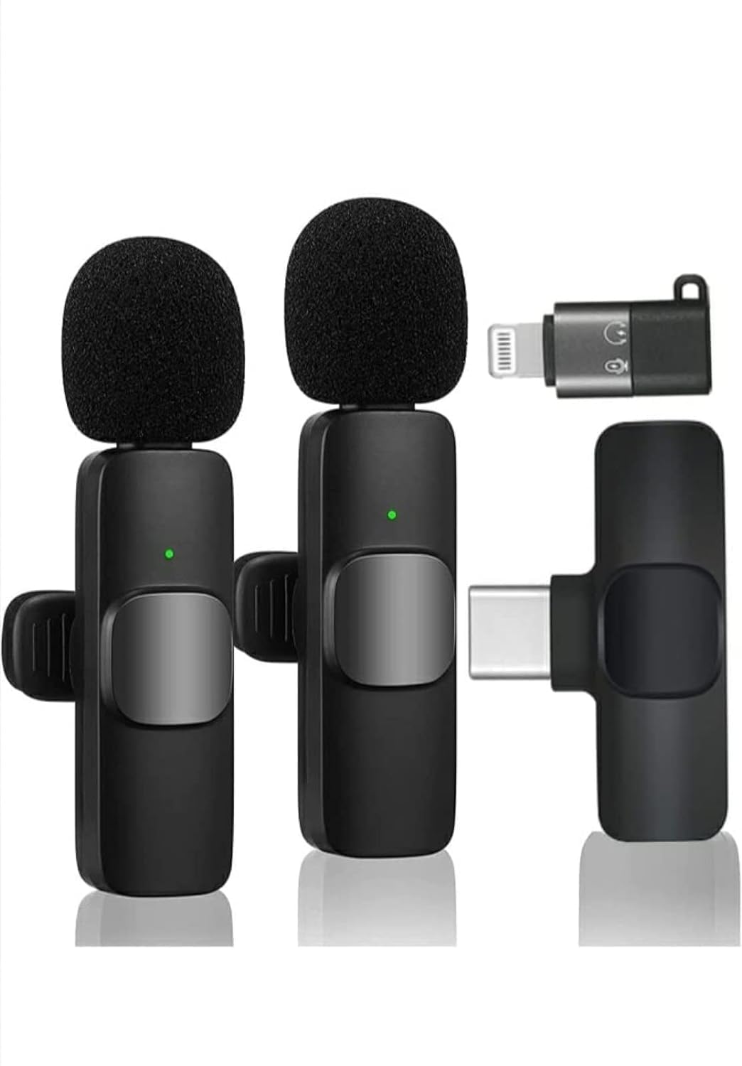 K9 Dual / Dual Wireless Microphone K9 for iPhone iPad case / Black / N/A