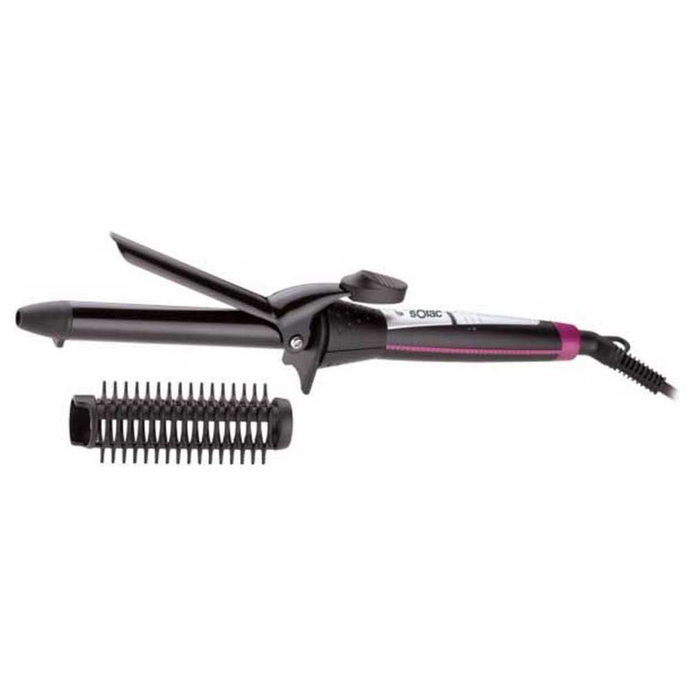 MD-7410 / Solac Hair curling Iron black 180c / Ceramic-coated Iron /  extra volume accessory curling / 180c / BLACK